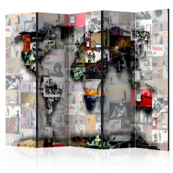 Biombo Room divider – World map – Banksy