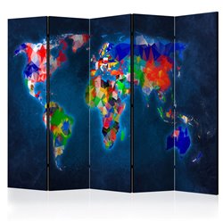 Biombo Room divider – Colorful map
