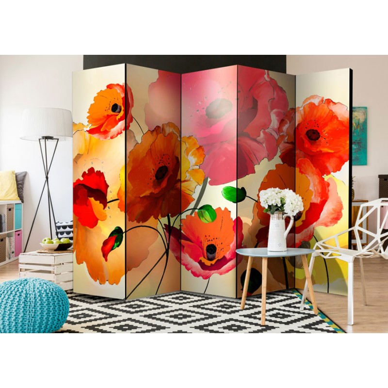 Biombo Velvet Poppies II