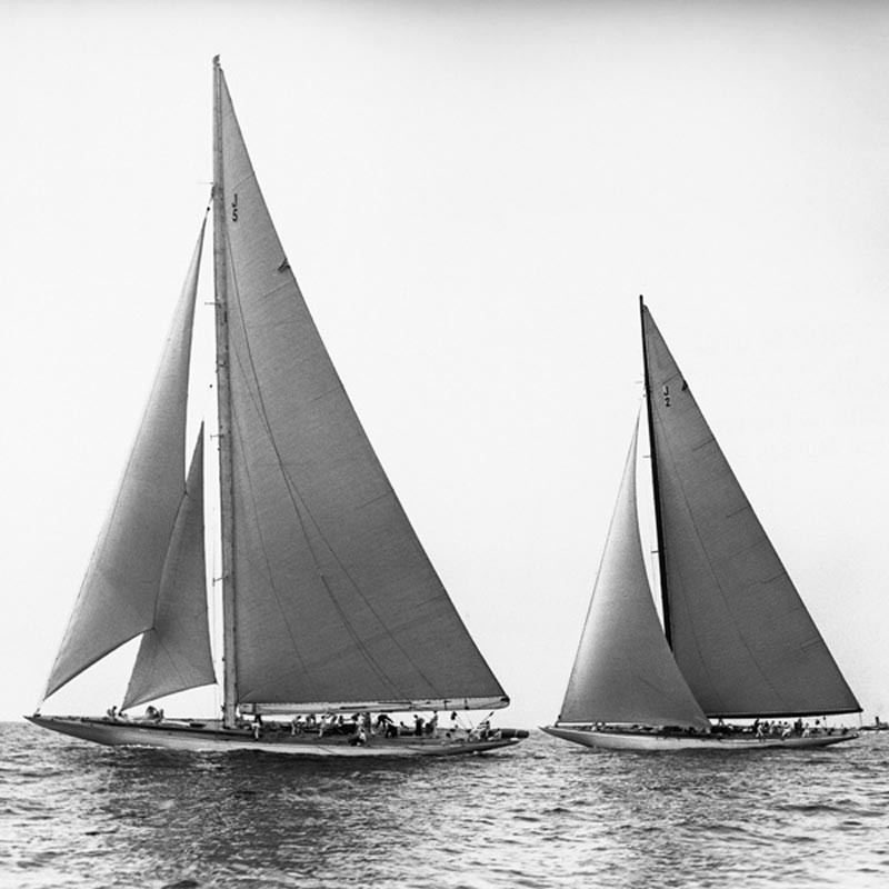 Sailboats in the America's Cup, 1934 (detail)