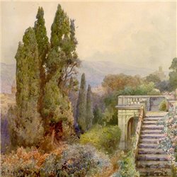 Terrace of Villa d'Este, Tivoli, 1845