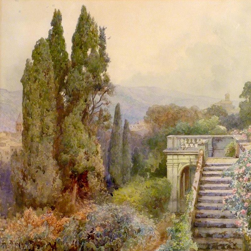 Terrace of Villa d'Este, Tivoli, 1845