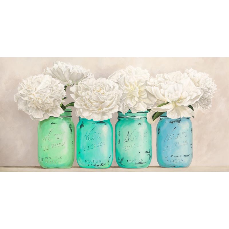 Peonies in Mason Jars (detail)