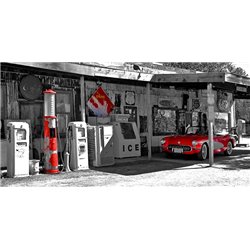 Vintage gas station on Route 66