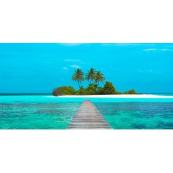 Jetty and Maldivian island