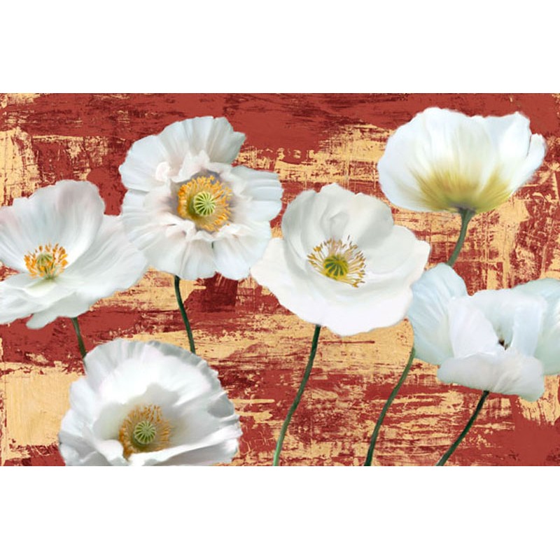 Washed Poppies (Red & Gold)