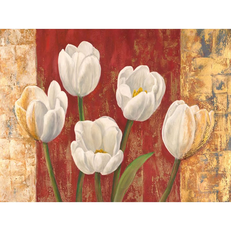Tulips on Royal Red