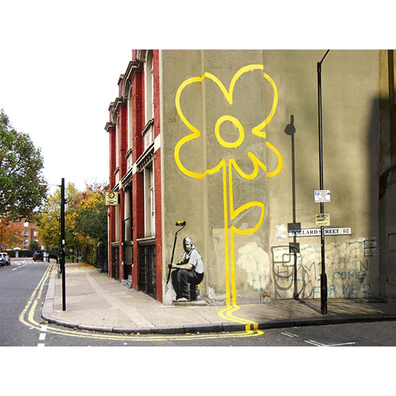 Pollard Street, London (graffiti attributed to Banksy)