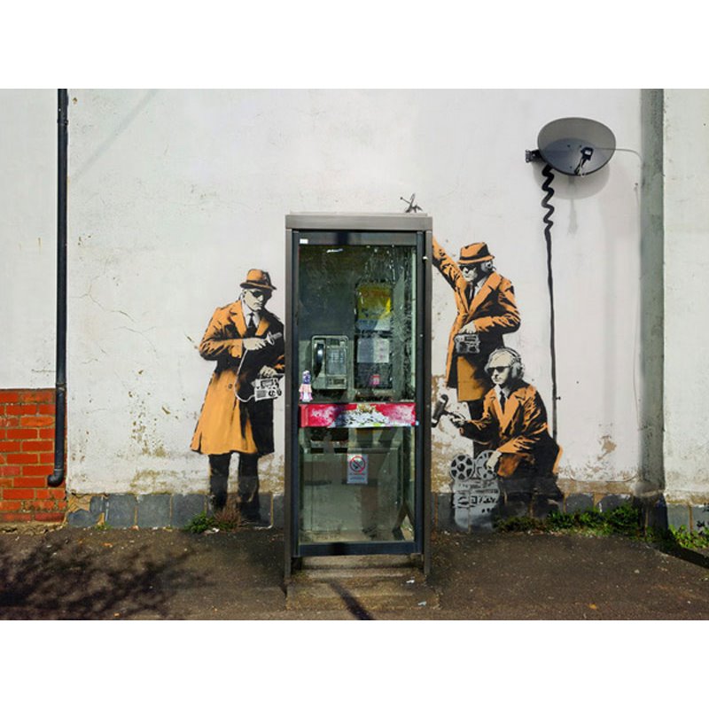 Fairview Road and Hewlett Road in Cheltenham, Gloucestershire (graffiti attributed to Banksy)