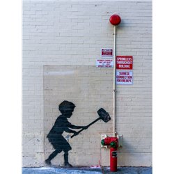 79th Street/Broadway, NYC (graffiti attributed to Banksy)