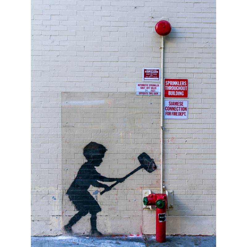 79th Street/Broadway, NYC (graffiti attributed to Banksy)