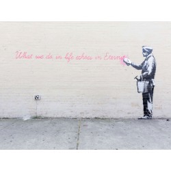 68th Str/38th Avenue, Queens, NYC (graffiti attributed to Banksy)