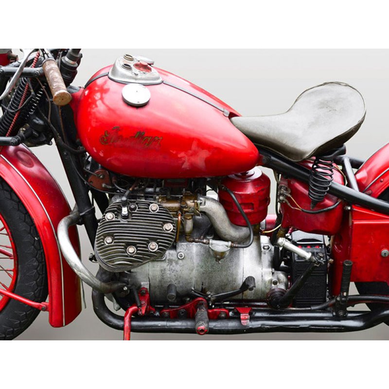 Vintage American motorbike (detail)