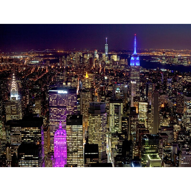 Midtown and Lower Manhattan at night