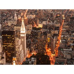 Aerial view of Manhattan with Flatiron Building, NYC