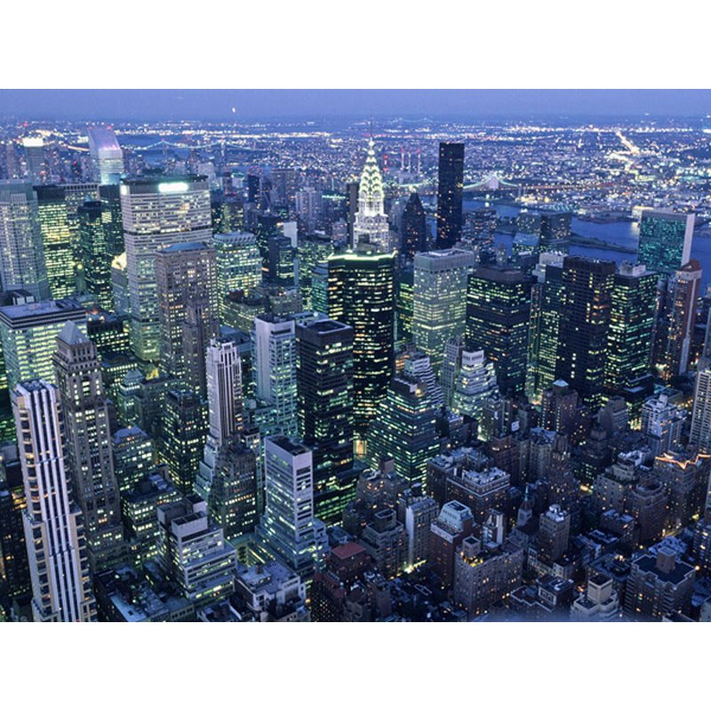 Manhattan skyline at dusk, NYC