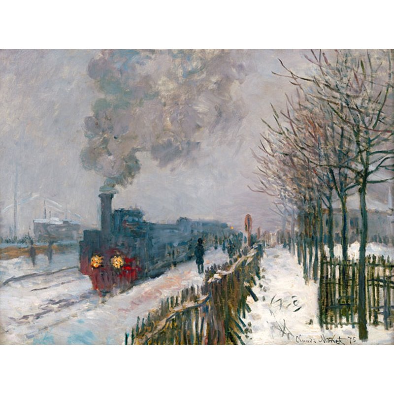 Le train dans la neige