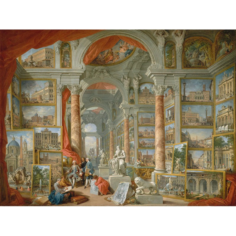 Galleria con vedute di Roma antica