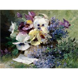 Pansies and Forget Me Not
