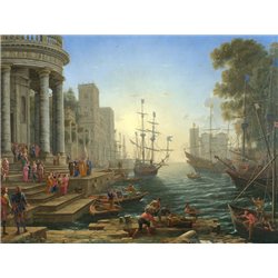 Seaport with the embarkation of Saint Ursula