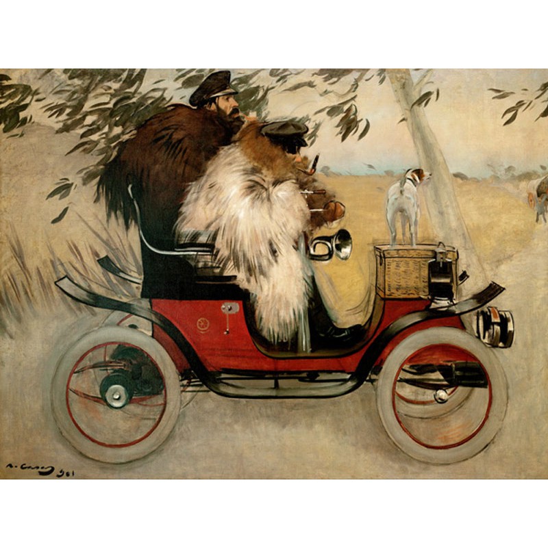 Ramon Casas and Pere Romeu in an Automobile