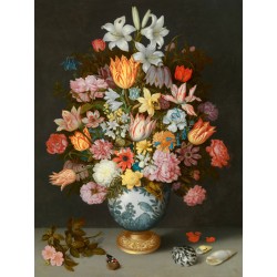 A still life of flowers in a Wan-Li Vase