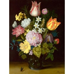 Flowers in a glass vase