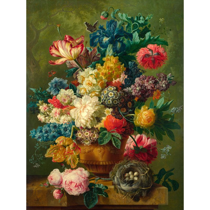 Composition of Flowers in a Vase