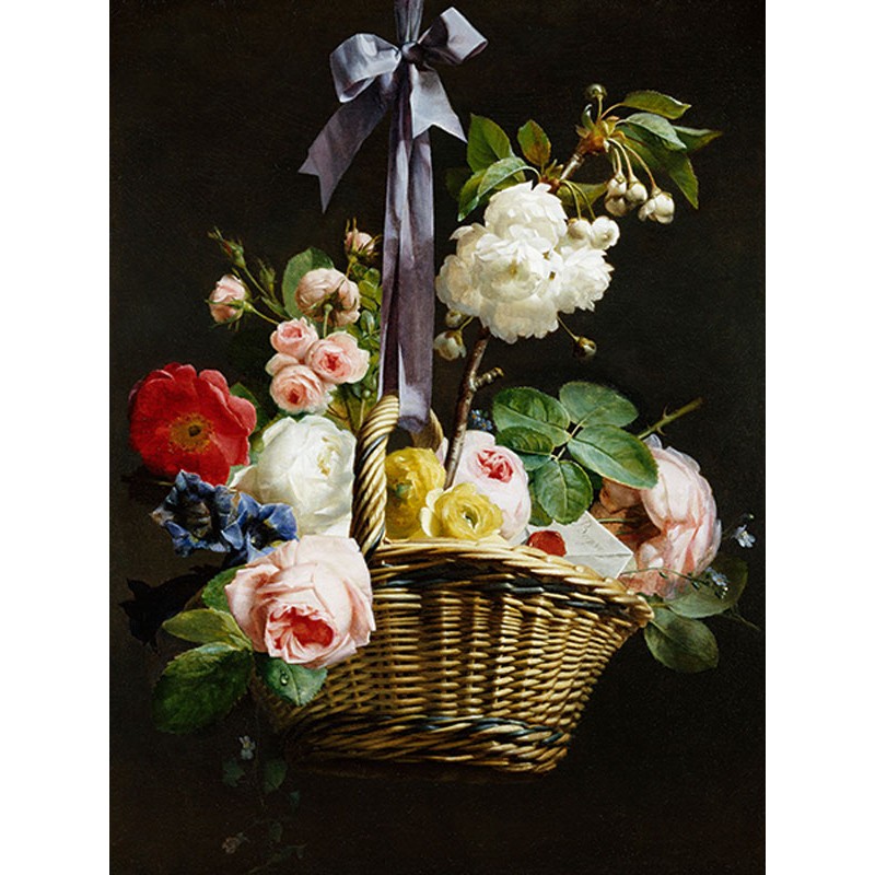 A Romantic Basket of Flowers