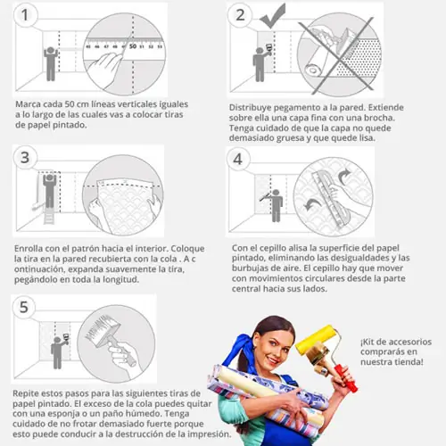 Instrucciones colocacion fotomurales